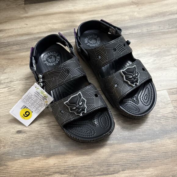 Crocs Black Panther Sandals – Women’s 9 / Men’s 7 Marvel Wakanda Forever NWT - Picture 1 of 5